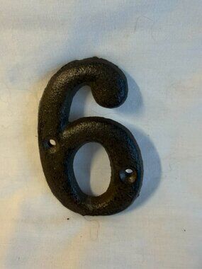 Number "5" (Five) House Address Number Solid Cast Iron 3 5/8" tall 13021-5